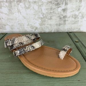 Women's Snake Skin Strap Sandals - Forever Link